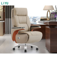 Chaise de direction en cuir PU à dossier haut du fabricant Liyu ensemble de chaises et de bureau de bureau chaises de bureau pivotantes du PDG