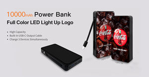 พาวเวอร์แบงค์ 10000mAh พร้อมสาย USB-C ในตัว ไฟ LED สีสันสดใส รองรับการชาร์จ 3 อุปกรณ์พร้อมกัน - Product Image 6