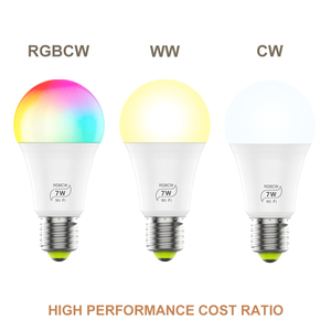 9W E27 E26 7W đèn từ xa đầy màu sắc RGB ánh sáng Dimmable Alexa bombilla foco inteligente Wifi dẫn bóng đèn thông minh - Product Image 3