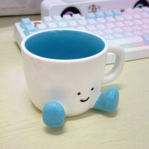 Personalizzato cartone animato acqua tazze di ceramica tazza di caffè con simpatico 3D piedi faccina sorridente per la casa e l'ufficio - Product Image 6