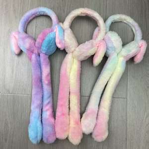 Chauffe-oreilles en peluche pour enfants avec oreilles de fraise mobiles et son, tendance <span class=keywords><strong>TikTok</strong></span>, design ours en fourrure - Product Image 2