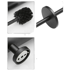 Brosse et support de toilettes autoportants à poils souples pour un nettoyage en profondeur, gain de place, rangement et organisation de la salle de bain - Product Image 4