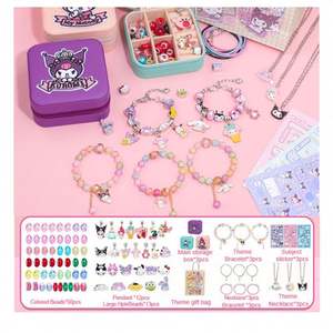 Premium Educational DIY Friendship <b>Bracelet</b> <b>Making</b> <b>Kit</b> for Kids with Colorful Beads and Cute <b>Charms</b> Plastic Jewelry Set - Product Image 4