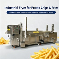 Machines de friture continue, friteuses industrielles à bande transporteuse automatique pour la fabrication de frites, de chips et de snacks