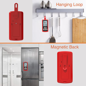 เครื่องวัดอุณหภูมิเนื้อแบบไร้สายสำหรับทำอาหารเครื่องวัดอุณหภูมิอาหารแบบดิจิตอลพร้อมที่จับเวลาตั้งปลุกอุณหภูมิหัววัดคู่ - Product Image 3