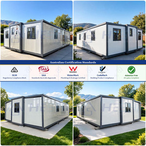Maison conteneur extensible de 40 pieds (78 m²) avec 1, 2 ou 3 chambres, isolée, sans plomb, conforme aux normes australiennes, pour plomberie PEX, test de pluie 16 mm, type villa compacte - Product Image 2