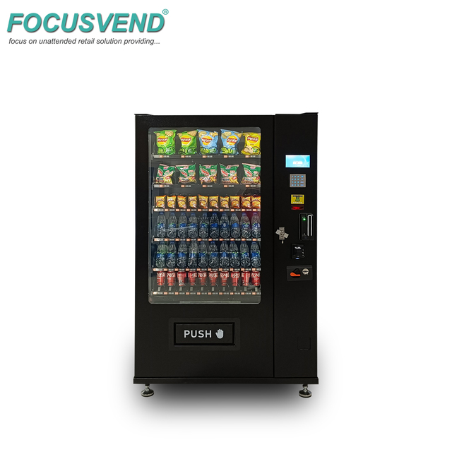 Large Outdoor Combo Beverage & Snack Vending Machine with 7" Monitor Screen