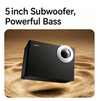 EDIFIER R201T06 Enceintes d'ordinateur 2.1 canaux avec subwoofer 5 pouces, haut-parleurs large bande 3 pouces, 28W RMS, AUX, basses indépendantes, pour PC de bureau