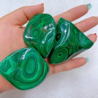 Pierres de malachite polies naturelles faites à la main, 5-8 cm, pour la guérison par le Reiki et la décoration intérieure, vente en gros