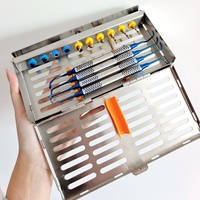 Kit d'outils de lifting externe du sinus maxillaire dentaire, avec embout émeri et outil de fixation, et fraise pour implant dentaire