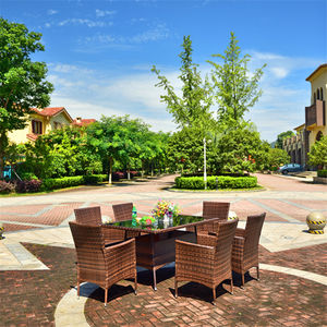 _ Bedwyr barato al por mayor de la casa y el jardín nuevos productos 2020 Cubo de mimbre al aire libre mesa redonda con susan Perezoso - Product Image 6