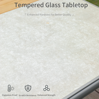 Meiqi Halb-Sommer Moderner Stil Langlebige Leichte Stapelbare Outdoor-Esszimmermöbel-Sets Aluminiumlegierungsrahmen PE Hofmöbel