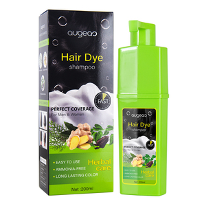 Marca Augeas 200ML China Guangzhou Factory Mejor precio Natural Black Hair Color Shampoo Fast Magic Organic Hair Dye - Product Image 1