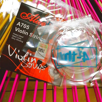 Alice A705 Jeu de cordes pour violon Noyau en acier inoxydable avec enroulement Ni-Fe 4 cordes pour 4/4,3/4,1/2,1/4,1/8