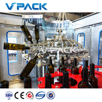 Machine de remplissage de vin rouge en verre / Ligne de production de remplissage de bouteilles en verre