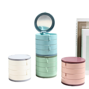 360 Rotating Desktop Storage Organizer for Cosmetics <b>Earrings</b> Makeup Studs-Multi-Layered Jewelry Accessories <b>Boxes</b> - Product Image 4