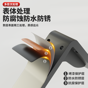 Heavy Duty <b>Wall</b> <b>Mount</b> Bracket 1800Lb Load Capacity Dual Support Angle Iron <b>Shelf</b> Support Frame - Product Image 5