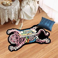 Tapis Gengar Pokémon violet, motif fantôme de dessin animé, tapis doux Y2K, tapis en forme de Bearbrick, tapis d'anime