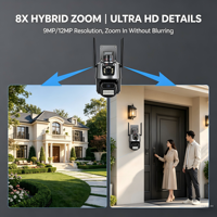 Caméra PTZ Bullet Tout-en-un WiFi Cloud 3,6 mm 360° Vision Nocturne Couleur Détection de Mouvement Alerte pour Magasin et Entrée/Sortie