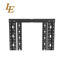 RDOEM 18U 黑色服务器开放式机架，带 PDU，用于网络设计，带滚轮
