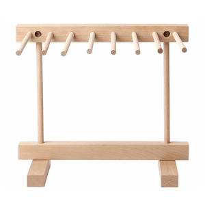 Stendipasta <span class=keywords><strong>in</strong></span> Legno di Faggio Massiccio Stile Nordico Minimalista, Supporto da Banco Stabile <span class=keywords><strong>a</strong></span> Più Aste per Spaghetti e Pasta Fresca Fatta <span class=keywords><strong>in</strong></span> <span class=keywords><strong>Casa</strong></span> - Product Image 3