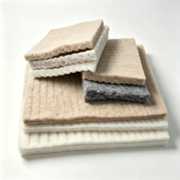 Ouate en fibres courtes 100% polyester blanchie légère 80GSM, isolante thermiquement, non-adhésive, 15D Polyfill pour matelas