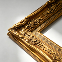 Cadre photo de luxe en bois massif doré antique, style baroque, sculpté, rococo, pour peinture à l'huile, galerie, décoration murale de la maison