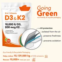 Gélules de Vitamine D3 et K2 avec Huile de Coco MK-7, Complément de Soutien Immunitaire, Meilleures Ventes Amazon/TikTok, Approvisionnement Direct Usine