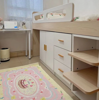 Lit superposé avec bureau et armoire intégrés, lit de rangement multifonctionnel pour petit appartement, gain de place