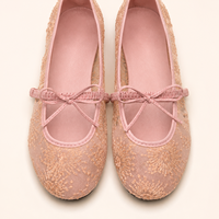 Chaussures plates de danse chinoises brodées pour femmes SJ, espadrilles en dentelle légères, antidérapantes, respirantes, vente en gros OEM