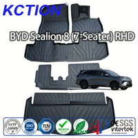 Tapis de sol TPE pour BYD Sealion 8 RHD 2026, ensemble complet 7 places, ajustement précis 1:1, imperméables, à rebord haut, tapis de voiture d'usine