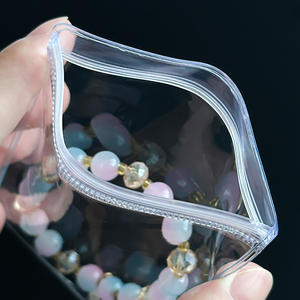 イヤリング・ネックレス・ブレスレット用 透明 PVC 再封可能 ジップロック ジュエリー収納ポーチ - Product Image 6