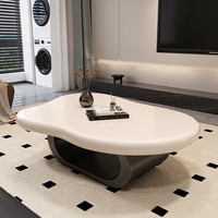 Table basse moderne noire élégante, taille standard, mobilier de salon de haute qualité, design unique