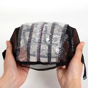 <span class=keywords><strong>Malla</strong></span> de encaje <span class=keywords><strong>Frontal</strong></span> <span class=keywords><strong>con</strong></span> parte en U, doble monofilamento trenzado, cúpula, diadema, fabricación de pelucas <span class=keywords><strong>con</strong></span> correa ajustable - Product Image 2