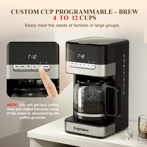 Empstorm <strong>Best</strong> <strong>Supplier</strong> Commercial Prices Glass Pot Electric 120v Drip Coffee Machine Americano 12 Cups Coffee Maker in Stock - Product Image 5
