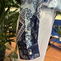 Kemeja Kasual Pria Afrika Bahan Linen Bernapas Kerah Kancing Motif Cetak Lengan Panjang Gaya Etnik Pantai Musim Panas Ukuran Besar Logo Custom