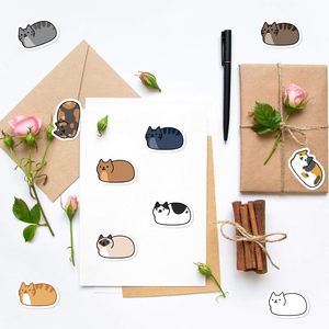 Funny Cute Cat <b>Stickers</b>,<b>Waterproof</b> for Gift Card,Laptop,Phone,Skateboard,Water Bottles, Guitar,Gifts for Women Teens (cat) - Product Image 6