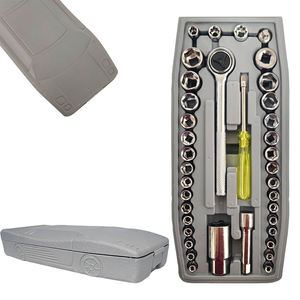 Ensemble d'outils de mécanicien ultime de 40 pièces avec embout de 1/4 pouce, comprenant des douilles, une clé à cliquet, des adaptateurs et un coffret de transport - Product Image 1