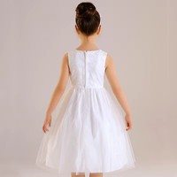 D3871A Gaze brodée pour robe de demoiselle d'honneur sans manches pour le banquet de mariage