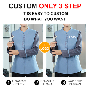 Uniformes de Trabajo para Personal de Limpieza, <span class=keywords><strong>Traje</strong></span> de Manga Larga para Mujer, Uniforme de Camarera para Habitaciones de Hotel - Product Image 4