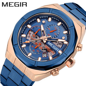 Reloj deportivo de cuarzo de alta gama, luminoso, resistente al agua, con correa de acero para hombre. - Product Image 3