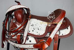 อานม้าแบบอังกฤษหนังแท้สำหรับแข่งม้าและขี่ม้า - Product Image 2