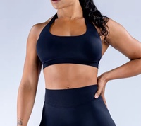 Beau soutien-gorge de sport dos nu en nylon mat ultra-fin soutien-gorge de yoga haut élastique avec fonction respirante sous-vêtement sans couture