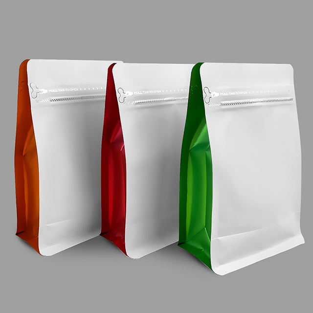 Resealable Flat Bottom Coffee Bags with