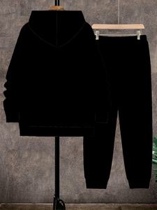 Ensemble de sweats à capuche en polaire 100 % polyester pour homme, thème <span class=keywords><strong>Paris</strong></span> noir et rouge, respirant, coupe décontractée, commande en gros, léger, faible MOQ, livraison rapide - Product Image 4