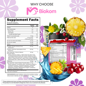 Gomitas Probióticas OEM Feminine Balance para Mujeres - Salud Vaginal y Equilibrio del pH Femenino, Suplemento Natural en Gomitas con Arándano - Product Image 2