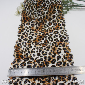 Vente en gros de <span class=keywords><strong>dentelle</strong></span> en maille élastique écologique à imprimé léopard <span class=keywords><strong>au</strong></span> mètre 19cm de garniture en <span class=keywords><strong>dentelle</strong></span> élasthanne en nylon souple pour sous-vêtements féminins - Product Image 2