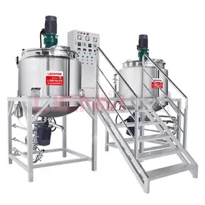 Hand Wash Liquid Soap Making Machine Cosmetics Manufacturing Equipment Mixing Tank Wooden Case Double Milk Pump Shampoo Mixer