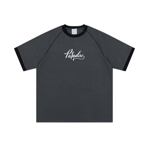 T-shirts surdimensionnés en coton lourd 100 % personnalisables pour homme, manches raglan, impression numérique, vente en gros - Product Image 4
