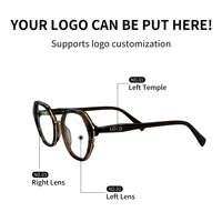 Montura de Gafas Ópticas de Lujo Unisex SHIAN SAO34, Montura Completa, Lentes de PC, Diseño Redondo Personalizable para Uso Diario